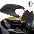 Leather Center Console Armrest Cover for Cadillac ATS (2013–2019) Gray Stitch