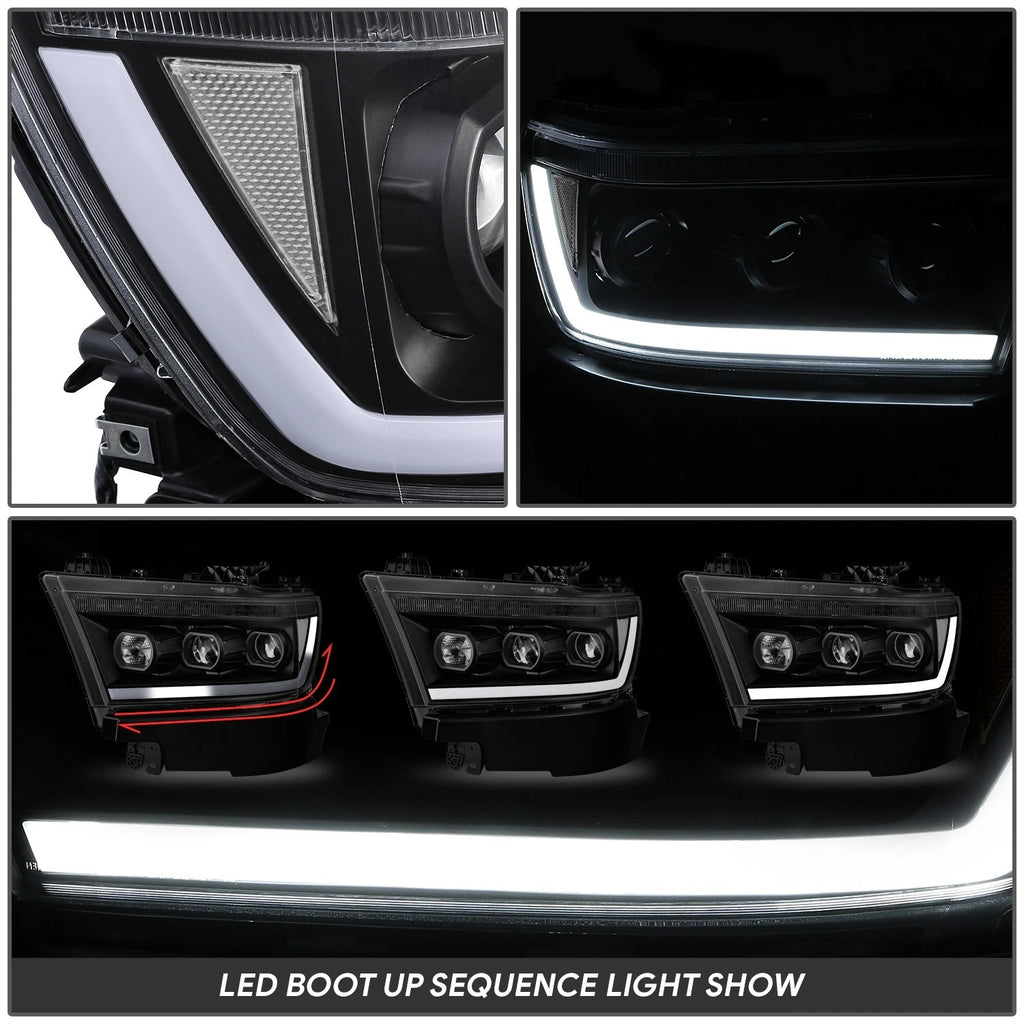 Projector Headlight for Ram 1500 (2019–2024) - Black Housing, Clear Corner