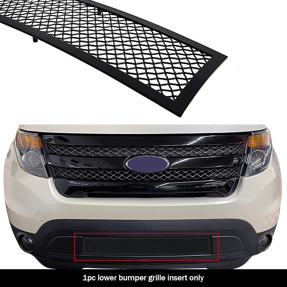 Stainless Steel Black Mesh Grille Insert for Ford Explorer (2011-2015)