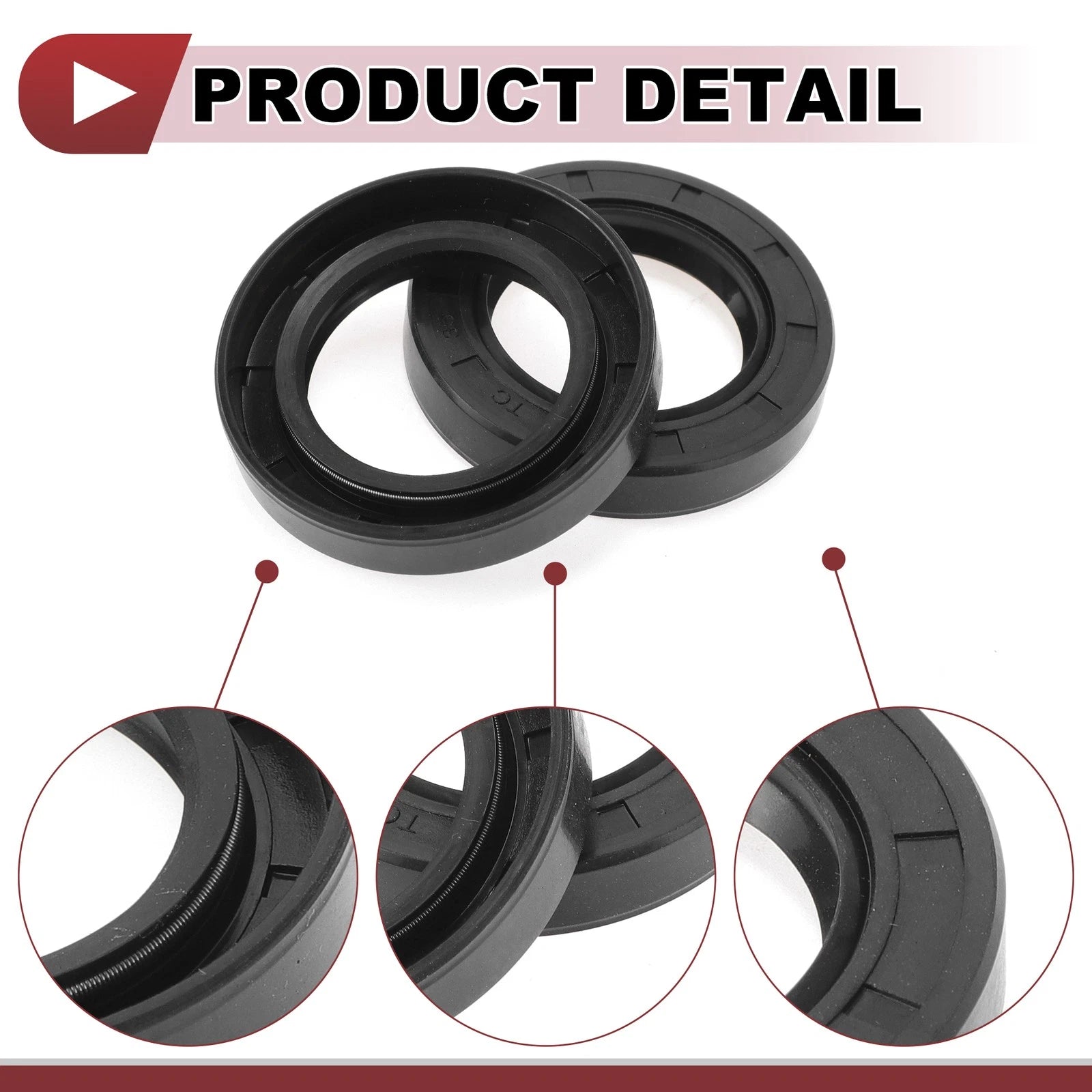 Set of 5 Rotary Shaft Oil Seals 35x55x10mm Nitrile Rubber 672668828755