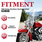 26" Front Windshield for Harley Heritage Softail Fat Boy (2000–2017)