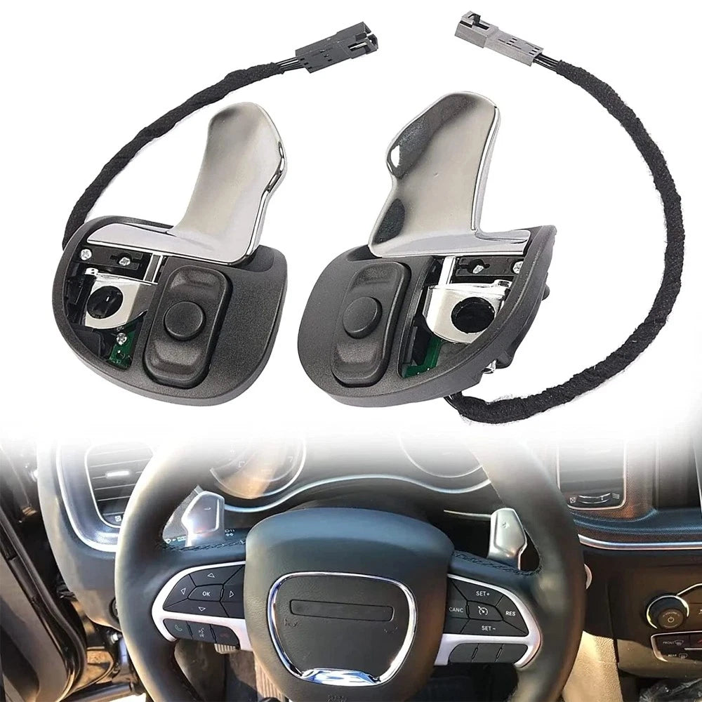 2X Steering Wheel Paddle Shifters for Chrysler Challenger Charger (2015–2020)