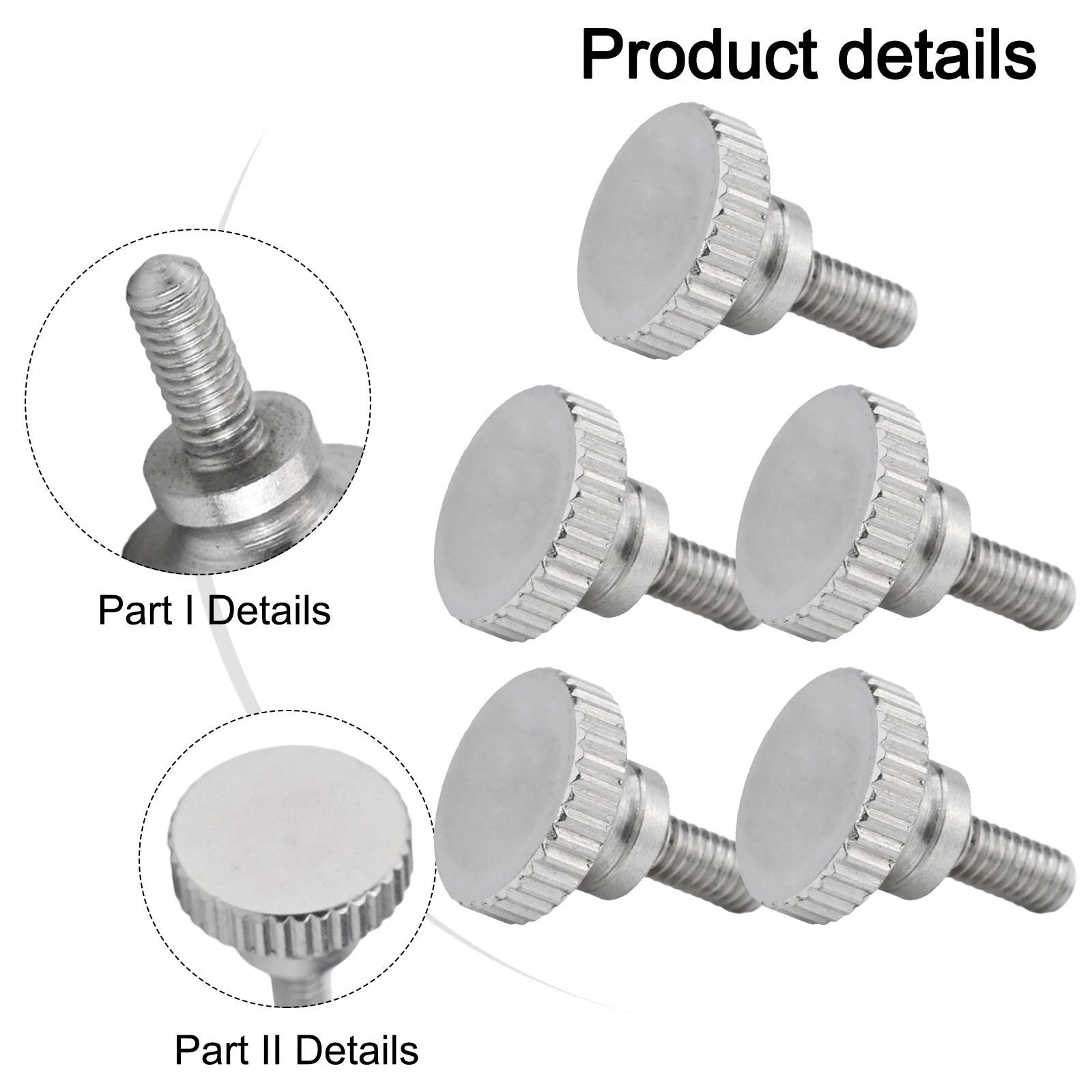 M2 Thumb Screw for Reliable (304 Stainless Steel, Knurled Head)