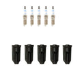 Set of 5 Double Platinum Spark Plugs & NGK Coil Boots for Canyon Colorado H3