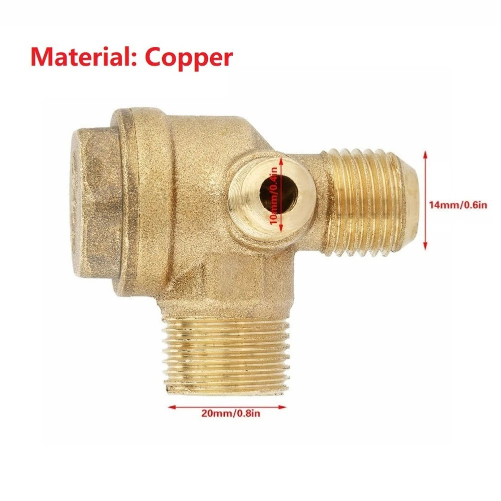 3 Port Brass Male Threaded Check Valve for Air Compressor