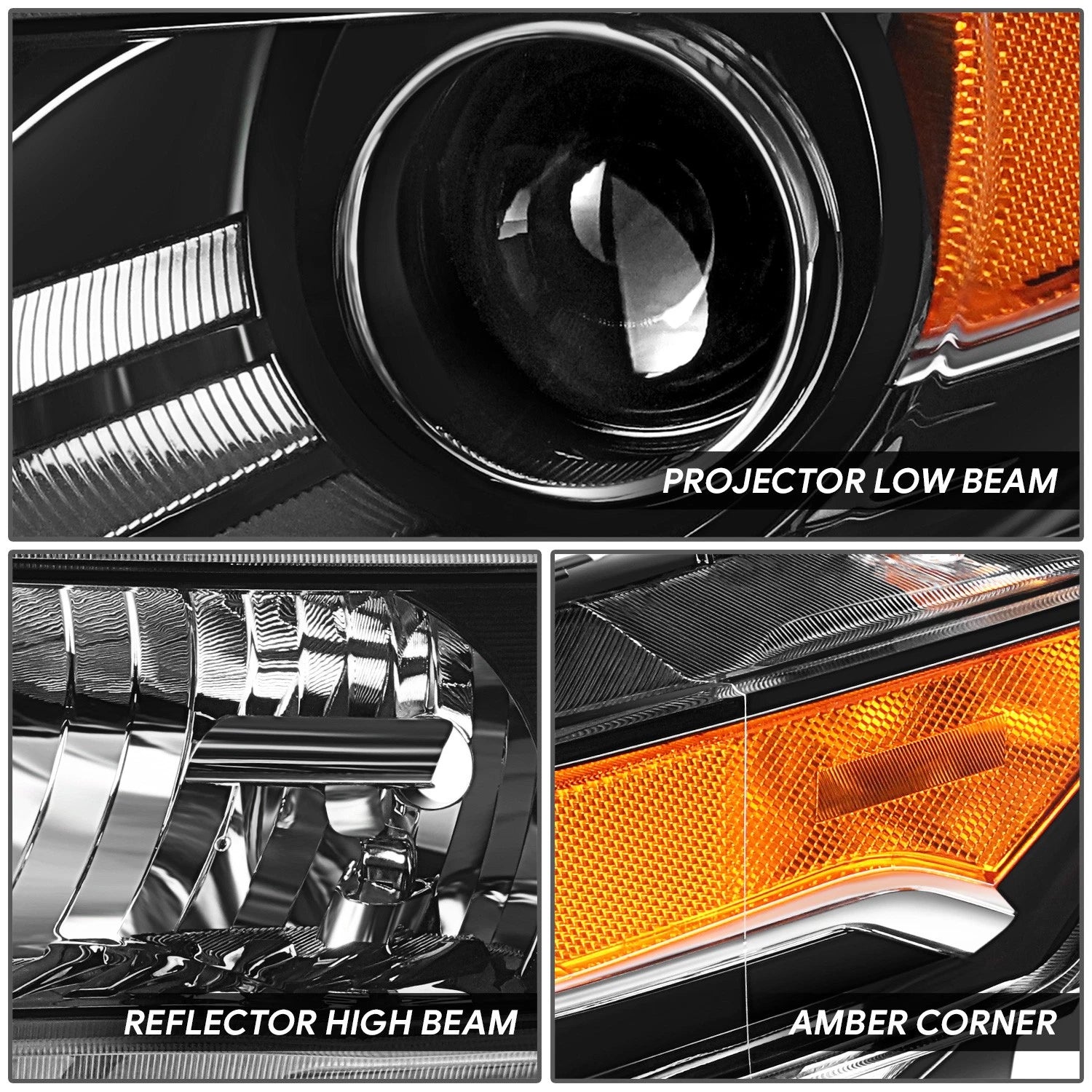 Projector Headlight for Acura TL (2012–2014) - Left Side, Black Housing