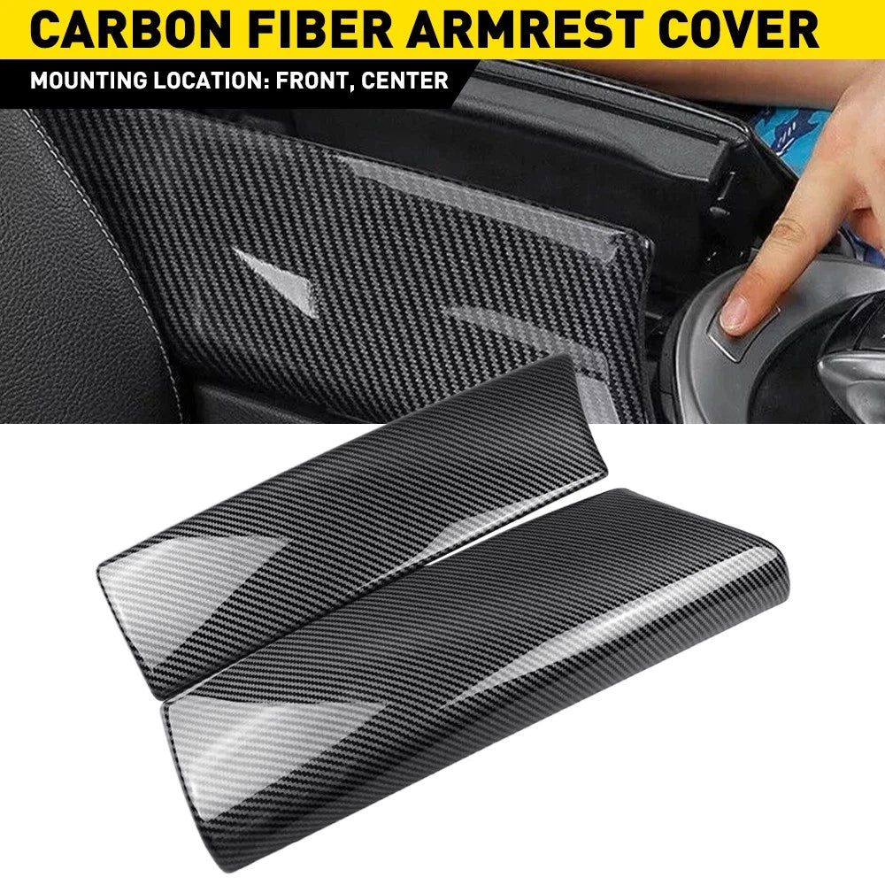 Carbon Fiber Center Armrest Box Trim for Mercedes Benz C Class W205 (2015–2021)