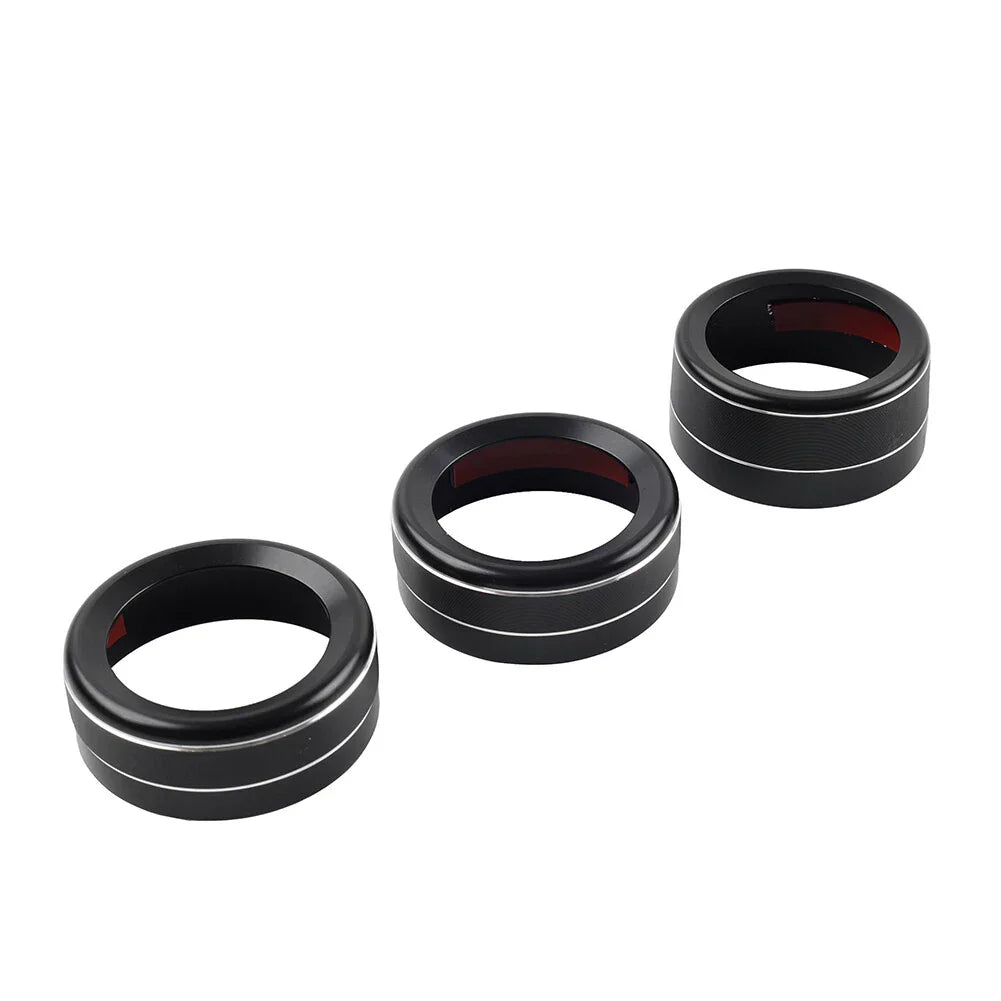 Black AC Climate Control Knob Ring Covers for Mazda 3, CX-5 (2014-2019)