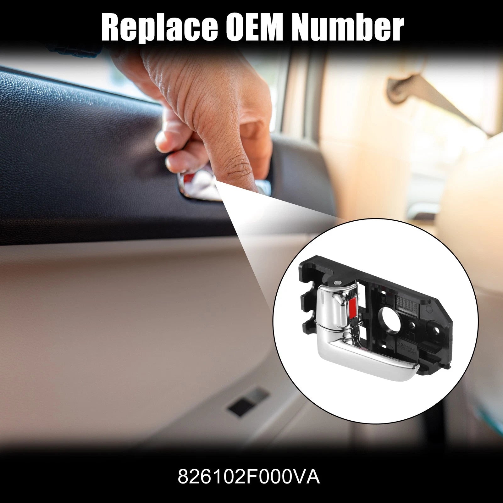 Left Interior Door Handle for Kia Spectra (2000–2009) No. 826102F000VA