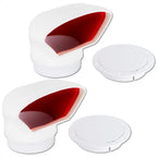 2-Pack 4-Inch Cowl Vent with Snap-On Deck Plate for Universal Fit