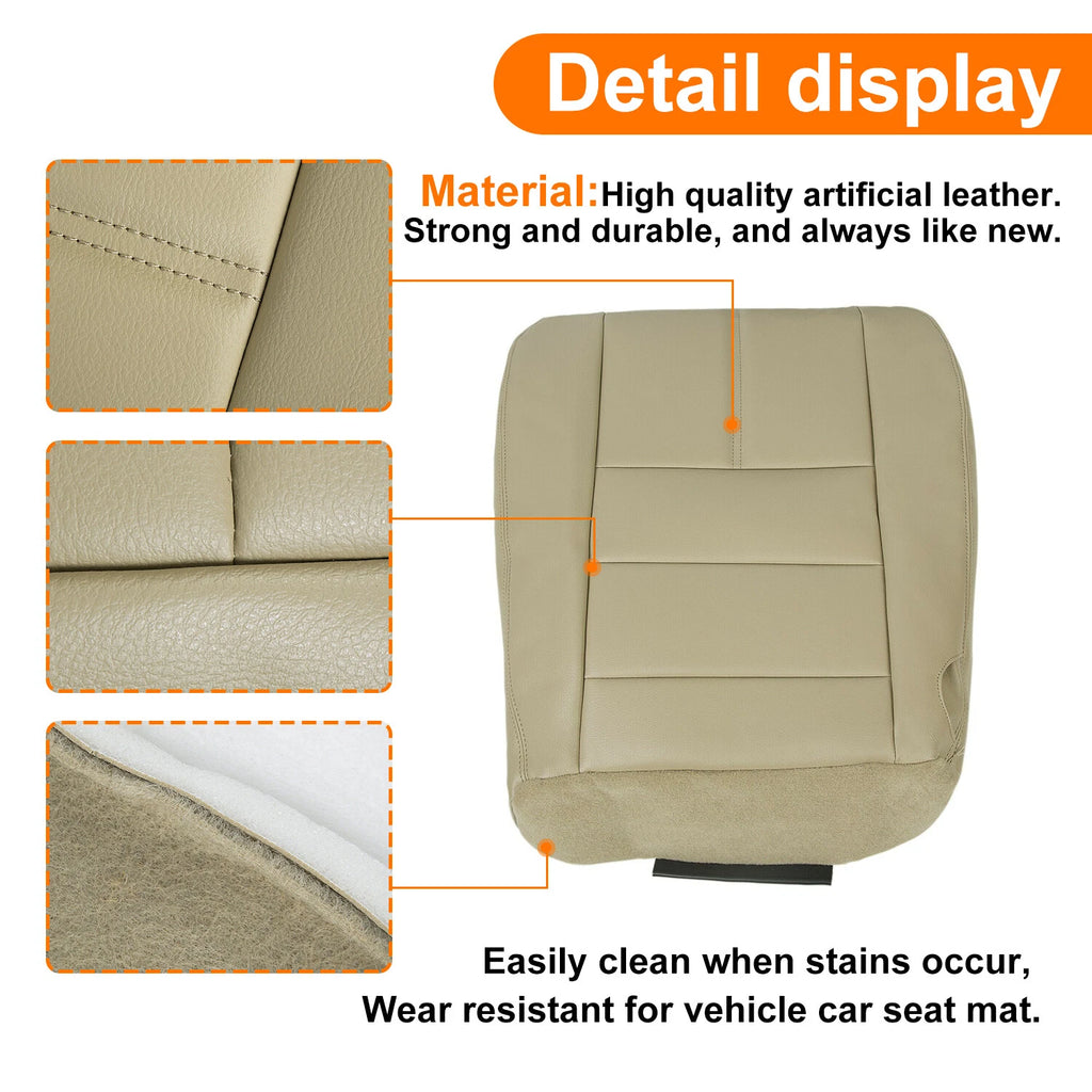 Driver Bottom Seat Cover for Ford F250 F350 F450 F550 Lariat (2008–2010) Tan