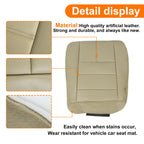 Driver Bottom Seat Cover for Ford F250 F350 F450 F550 Lariat (2008–2010) Tan