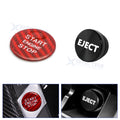 Red Carbon Engine + Black Cigarette Lighter Eject Button Trim for Audi A4 S4 RS4 (2009–2016)