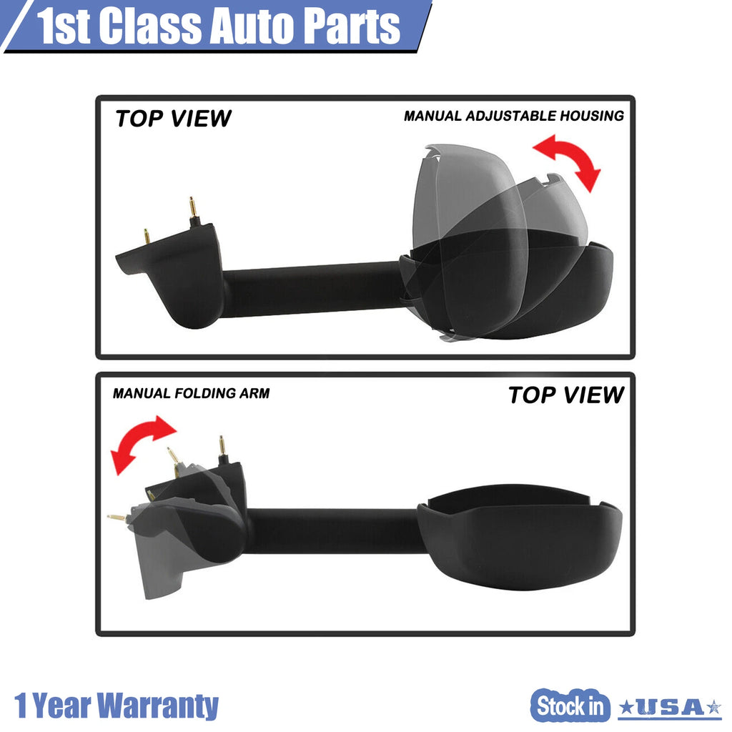 Left Manual Folding Mirror for Chevrolet Express GMC Savana (2003-2017)