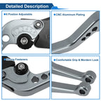 Adjustable Short Brake Clutch Lever Set for BMW F650GS (2008–2012) Titanium Tone