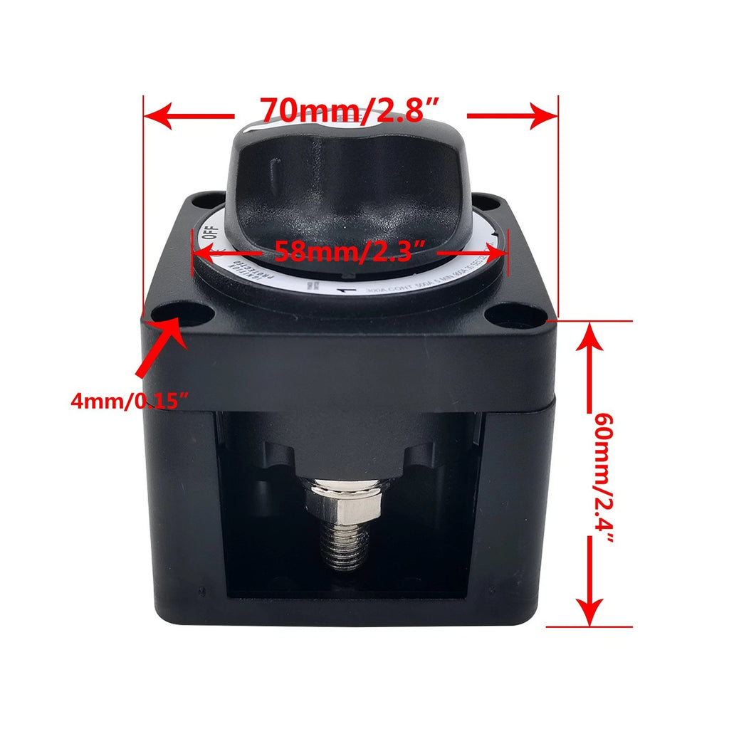 Marine Battery Isolation Switch 4 Position 300A 32V DC for Boats