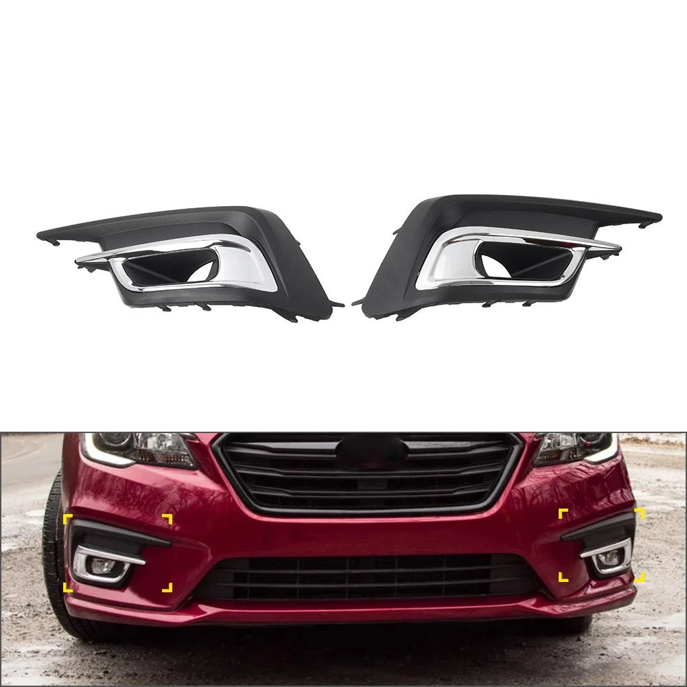 Set of 2 Front Bumper Fog Light Bezel Covers for Subaru Legacy 2.5i (2018–2019)