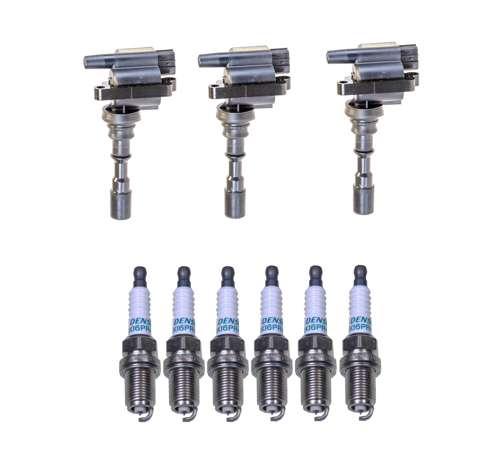Set of 3 Ignition Coils & 6 Iridium Spark Plugs for 3.5 V6 (Denso)