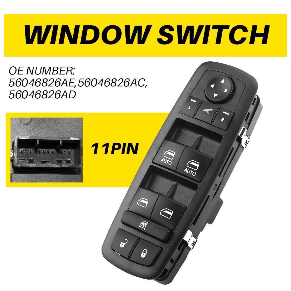 Driver Side Master Power Window Control Switch for Ram 1500 2500 (2016–2022)
