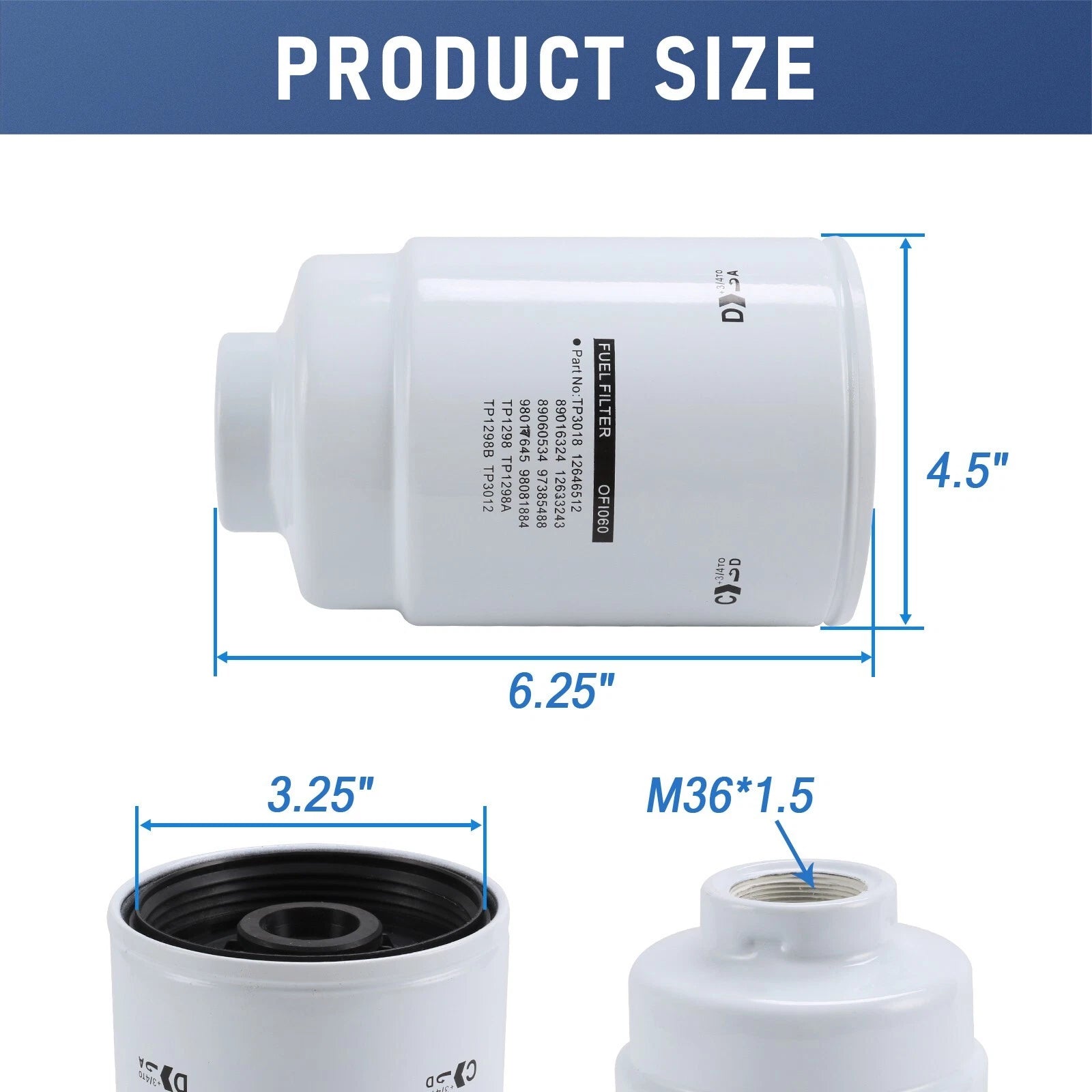 Duramax 6.6L Diesel Fuel Filter for Chevy GMC (2001-2016)