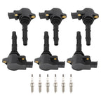 6X Ignition Coil + 6X Spark Plug for Mercedes-Benz SLK300 SLK350 C230 C250 (2005–2016)