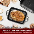 9Qt Cast Iron Dutch Oven with Lid for Bread Baking