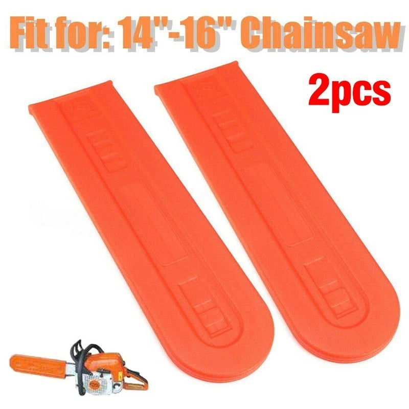 2X Chainsaw Bar Cover for Plastic Replacement (Orange)