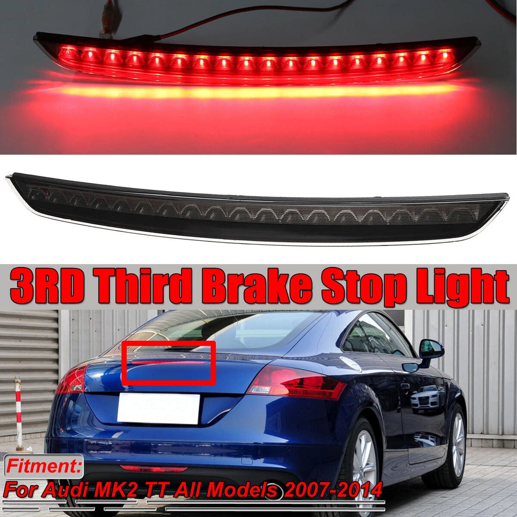 1X LED Center Third Brake Light for Audi TT MK2 (2007–2014) Black Lens