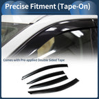 Set of 4 Window Deflectors for Chevrolet Cruze (2011) - Black Vent Visors