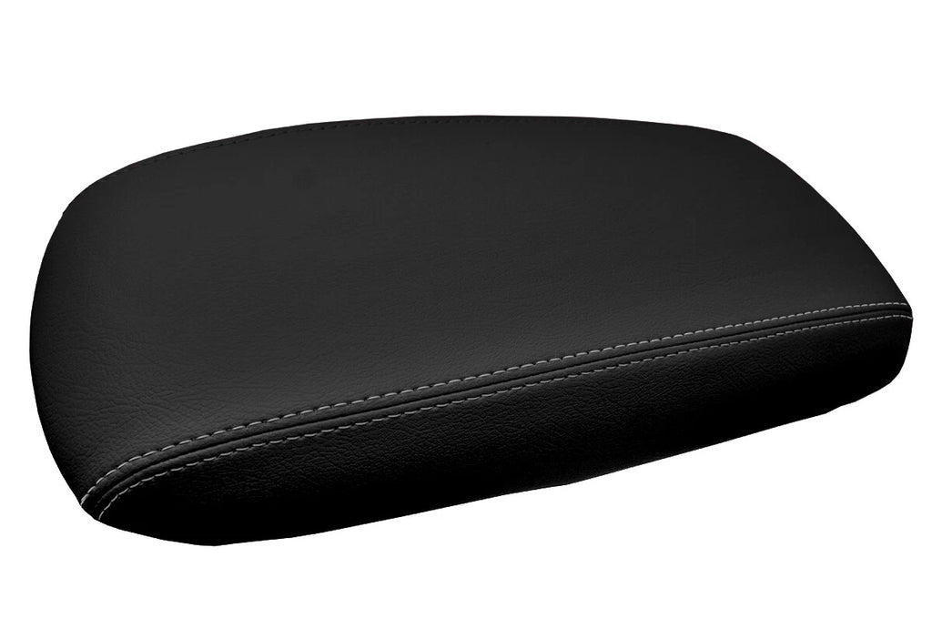 Leather Console Lid Armrest Cover for Ford Escape (2001–2004) Gray Stitch