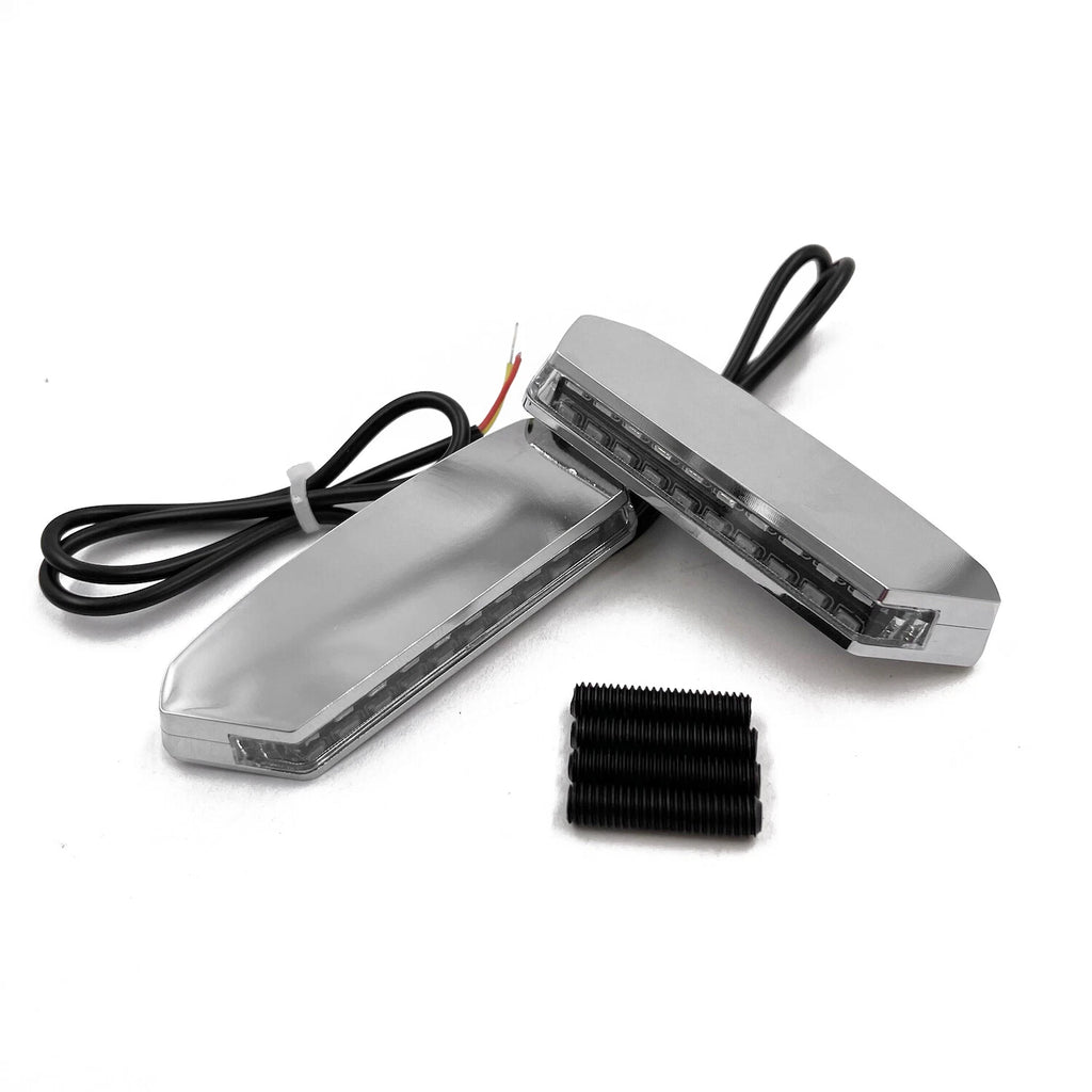 Chrome LED Mirror Block Off Base Plates for Suzuki GSX-R 1000 (2017–2021)