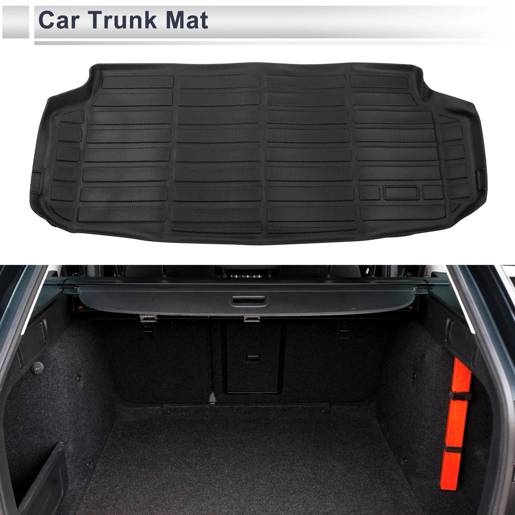 Cargo Liner Rear Trunk Mat for Kia EV9 (2024–2024) Long Grid Pattern Black TPE