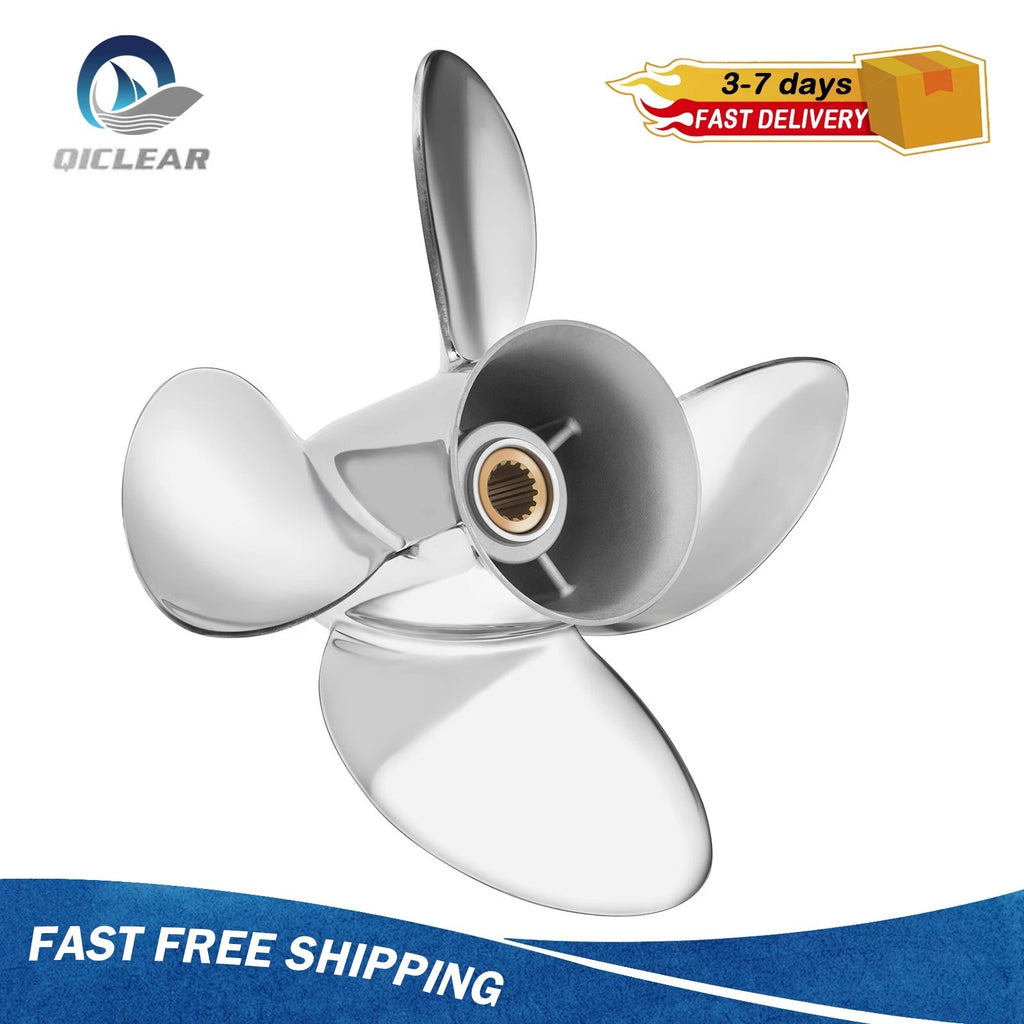 15 1/4x20 Stainless Steel Boat Propeller for Suzuki (150-300HP) 15T 4-Blades