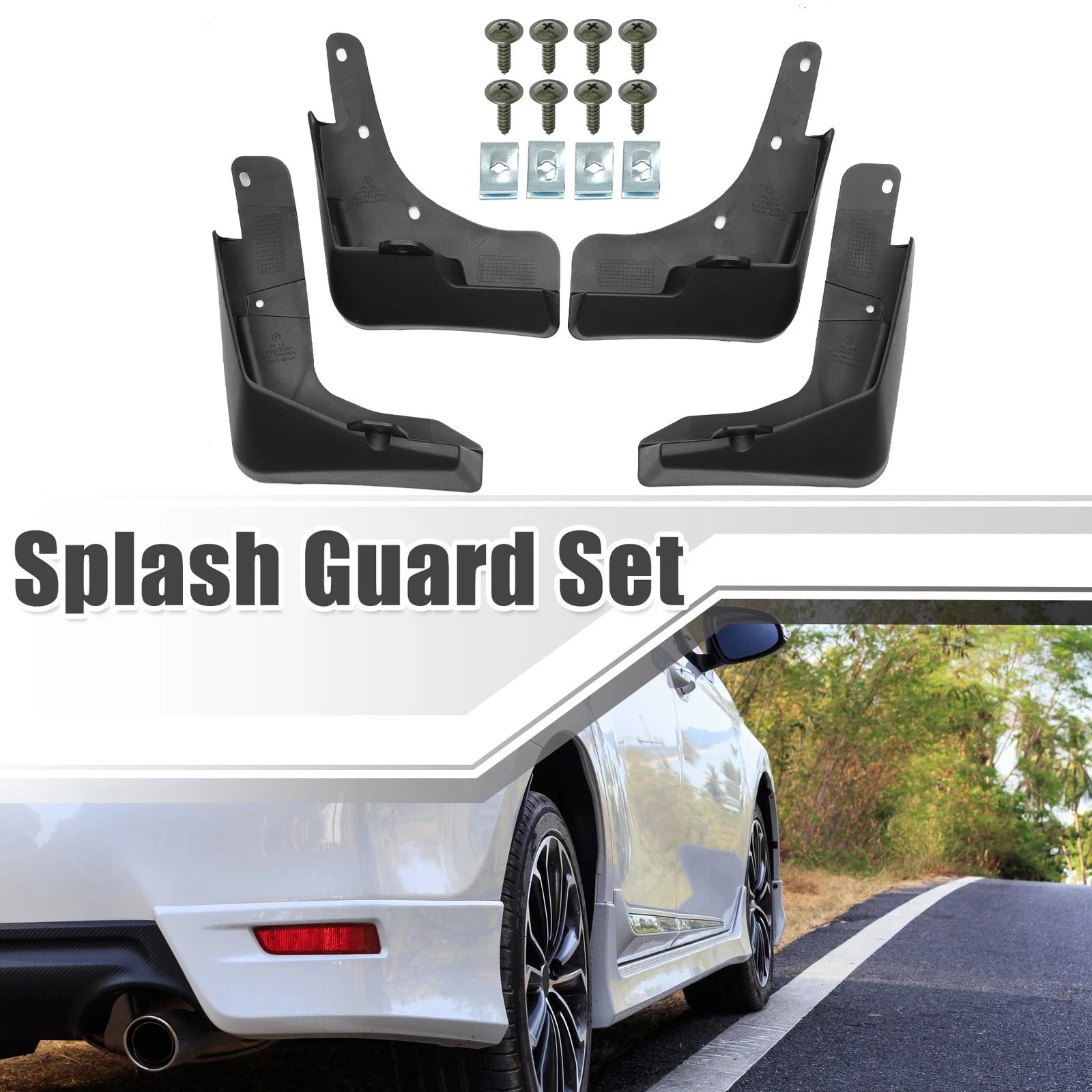 Set of 2 Front and Rear Mud Flaps Splash Guards for Nissan Rogue (2014–2020)