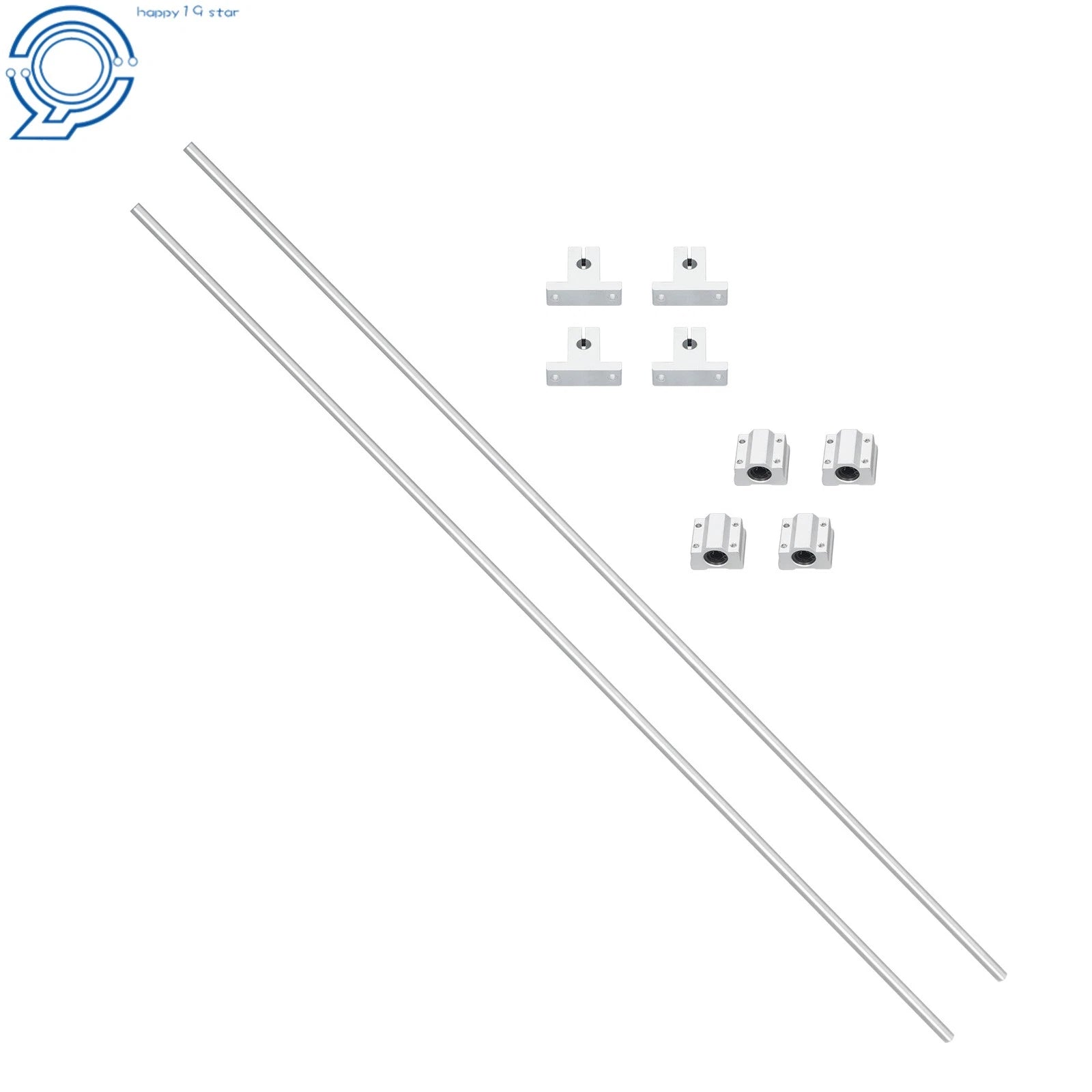 Set of 4 Linear Motion Rails for Precision Applications (800mm Length)