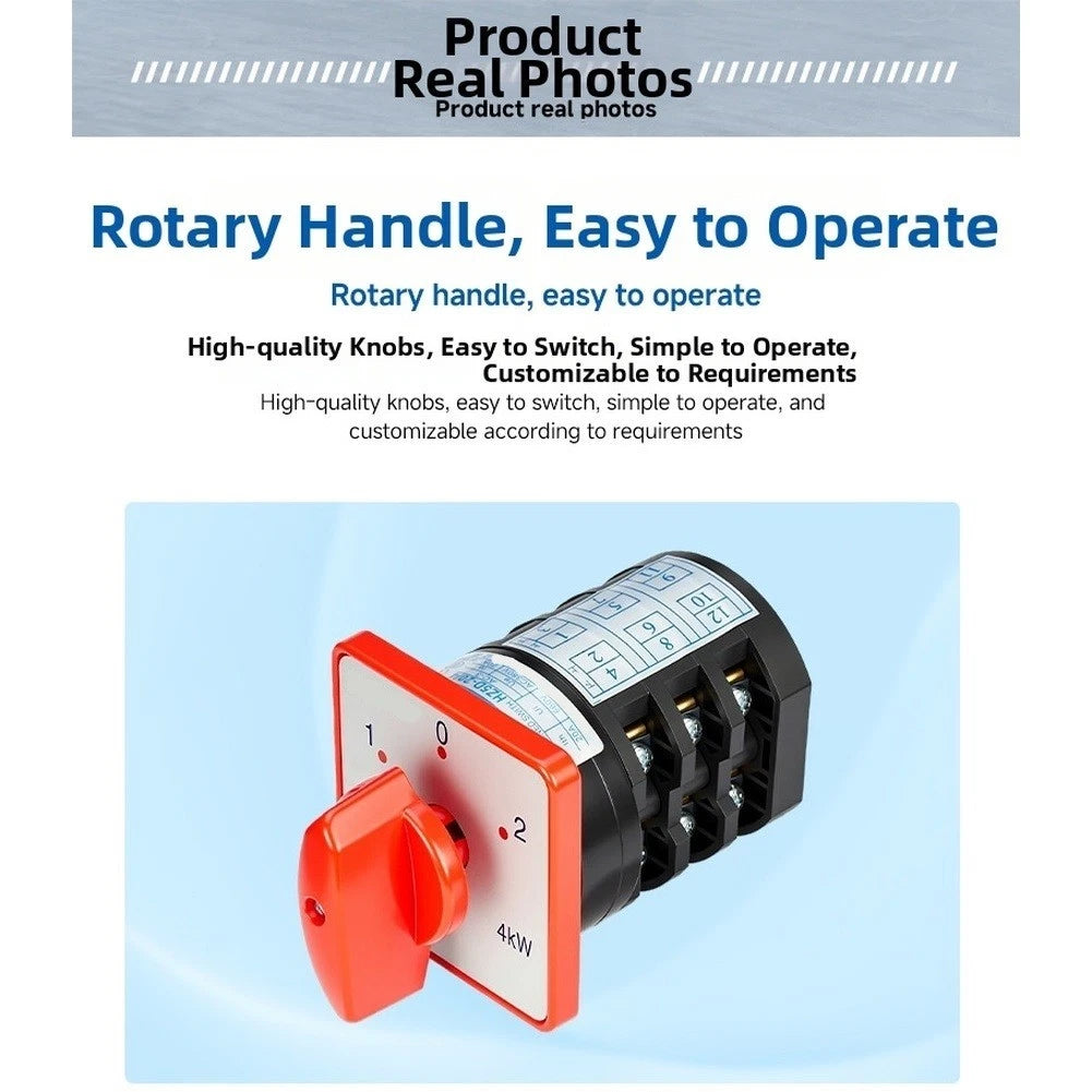 Motor Reversing Switch 20A HZ5D AC380V 660V for Automotive Applications