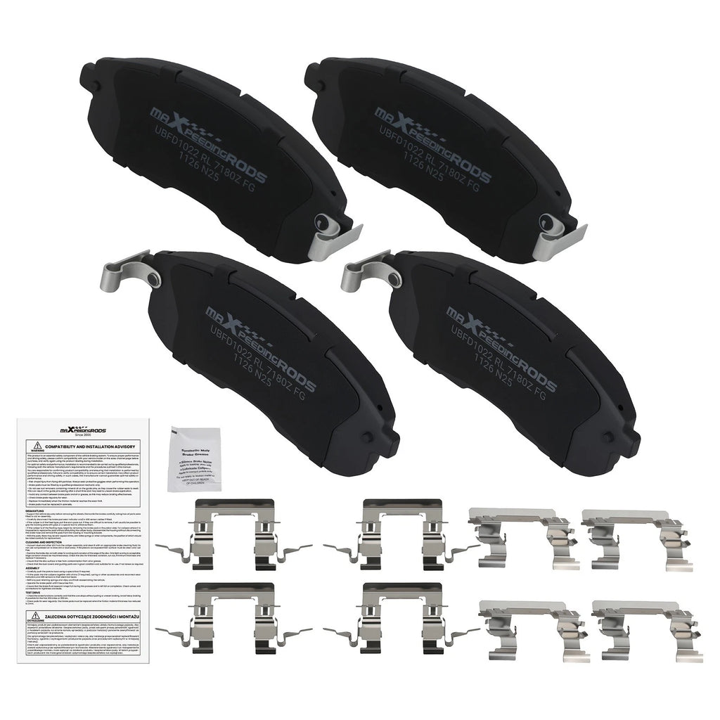 Front Ceramic Brake Pads Set for Nissan 350Z Altima Juke Maxima Sentra (2003-2019)