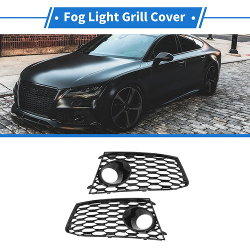 1 Pair Fog Light Grills for Audi RS7 (2014–2018) No. 4G8807681G