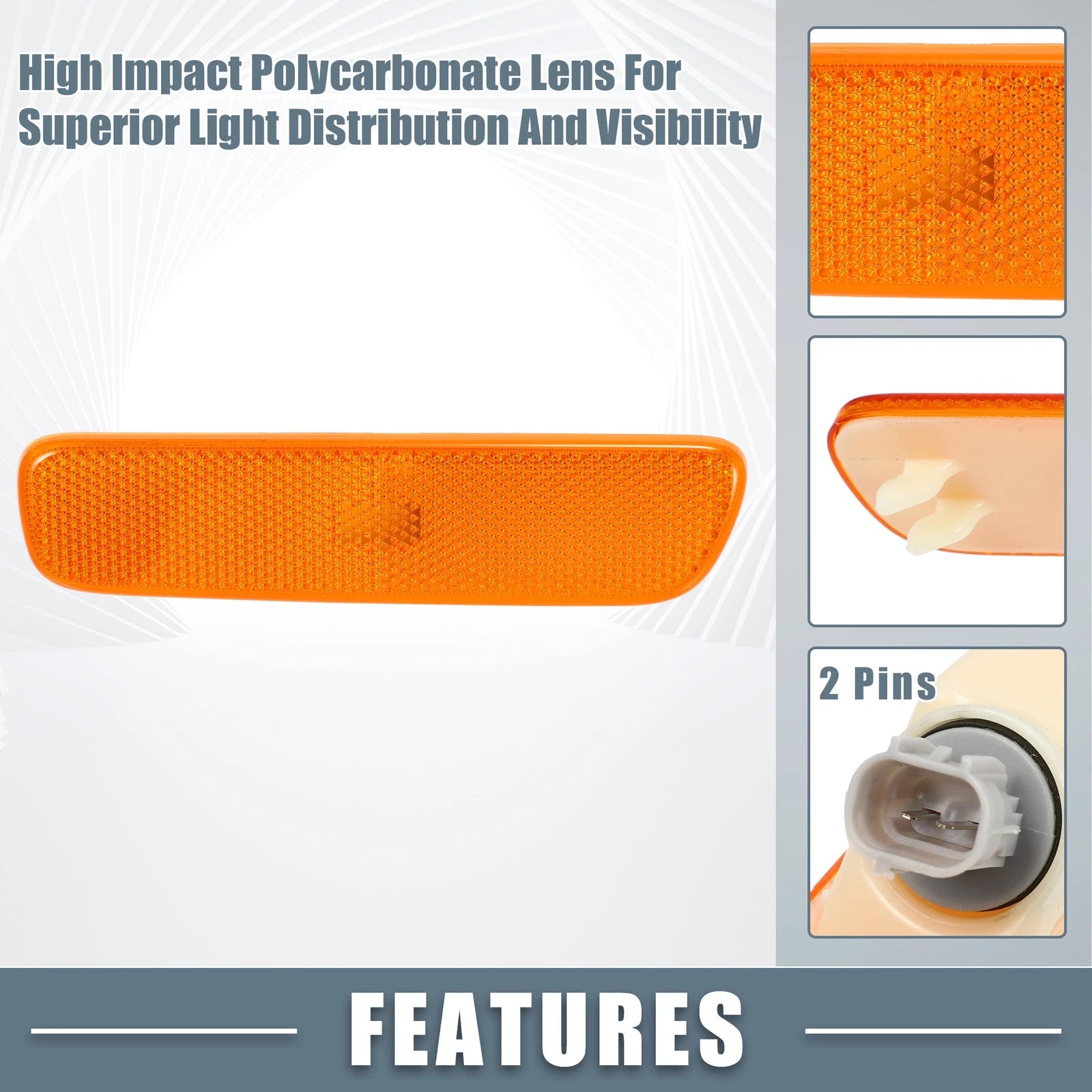 LH Side Marker Light Cover for Lexus RX300 (1999–2003) - Yellow