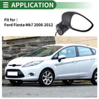 Right Side Door Mirror for Ford Fiesta Mk7 (2013–2019) Electric Adjust Black