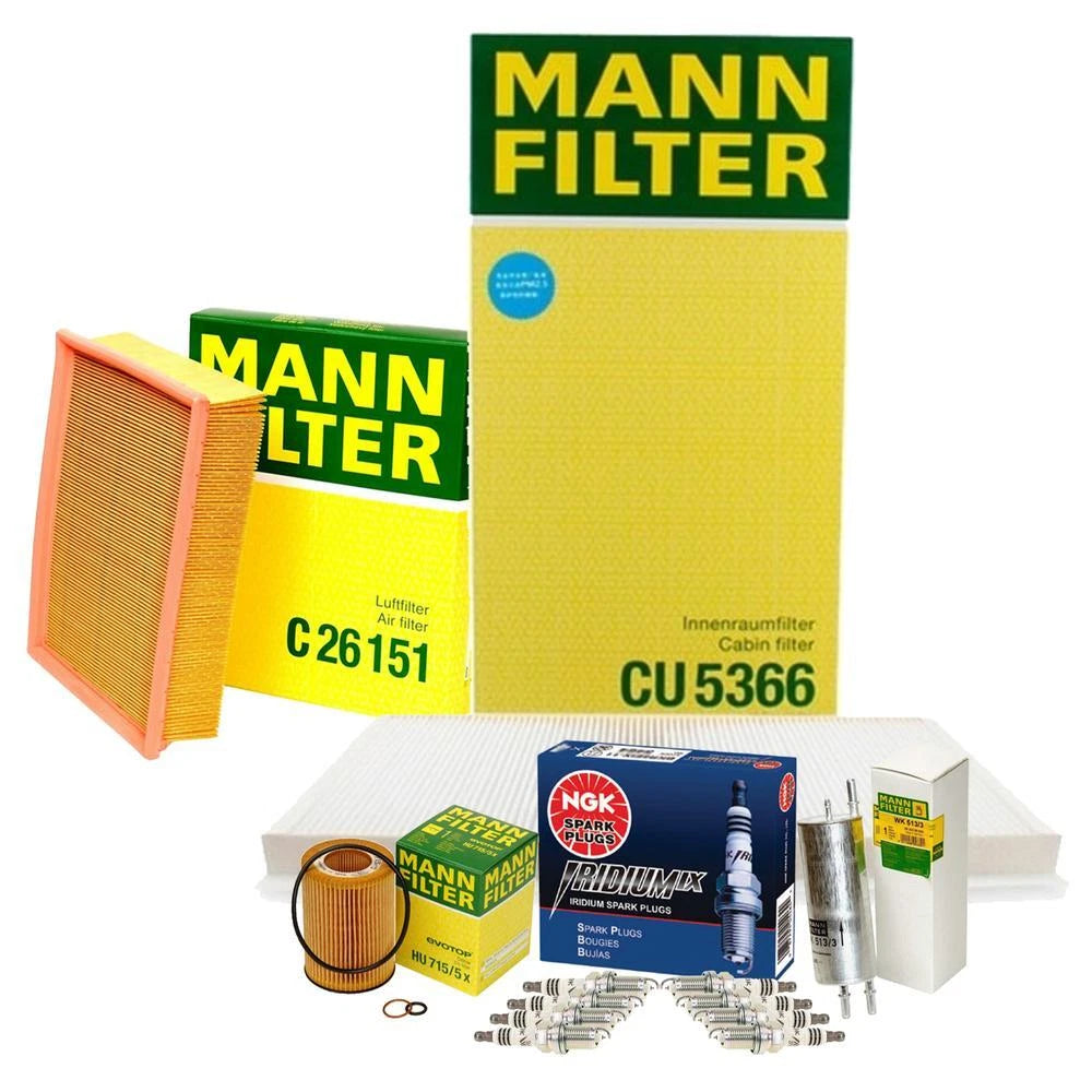 Ignition Tune-Up Kit with Mann Filters & NGK Spark Plugs for BMW E53 X5 (2000–2006)