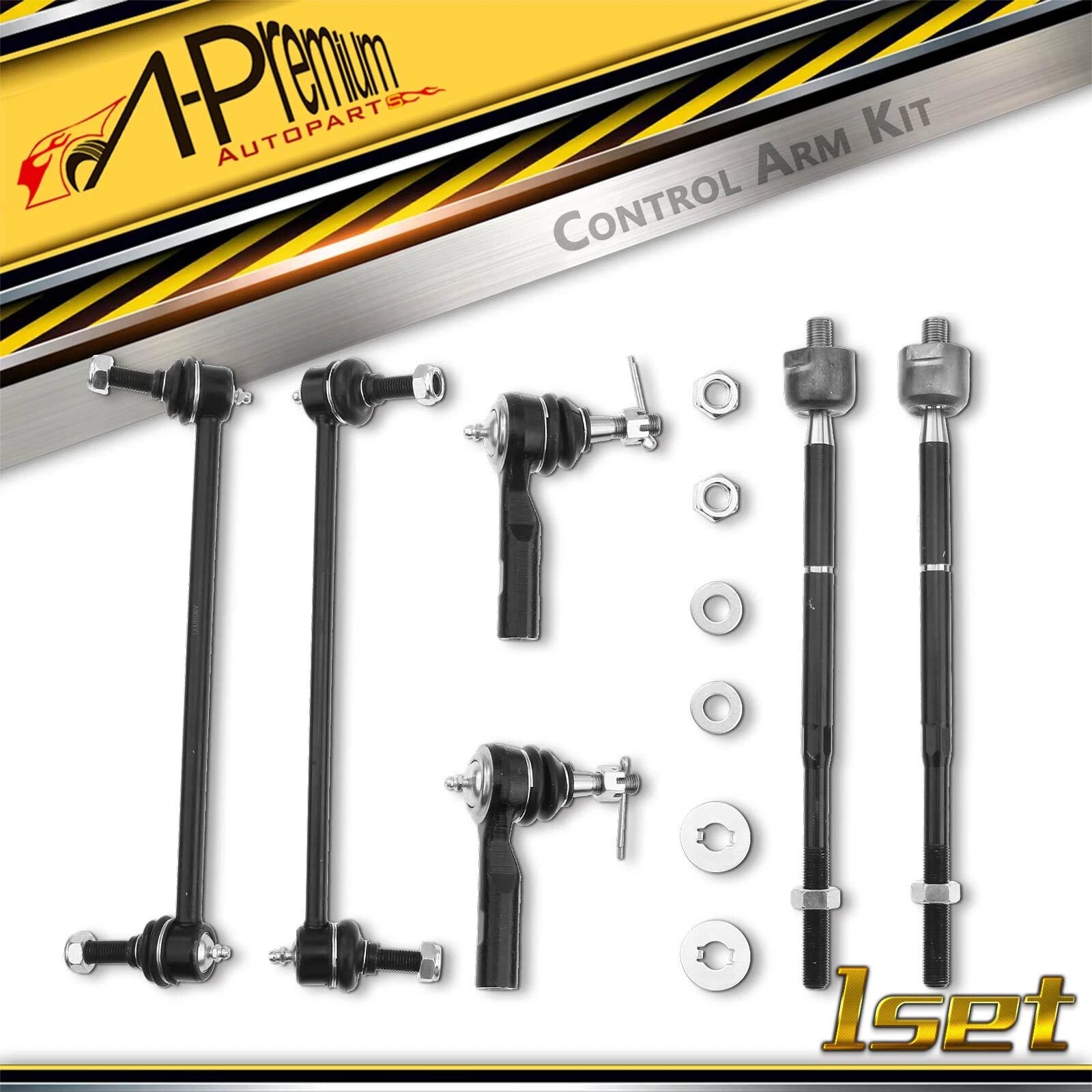 Front Stabilizer Bar Link & Tie Rod End for Pontiac Chevy Equinox (2005–2009)