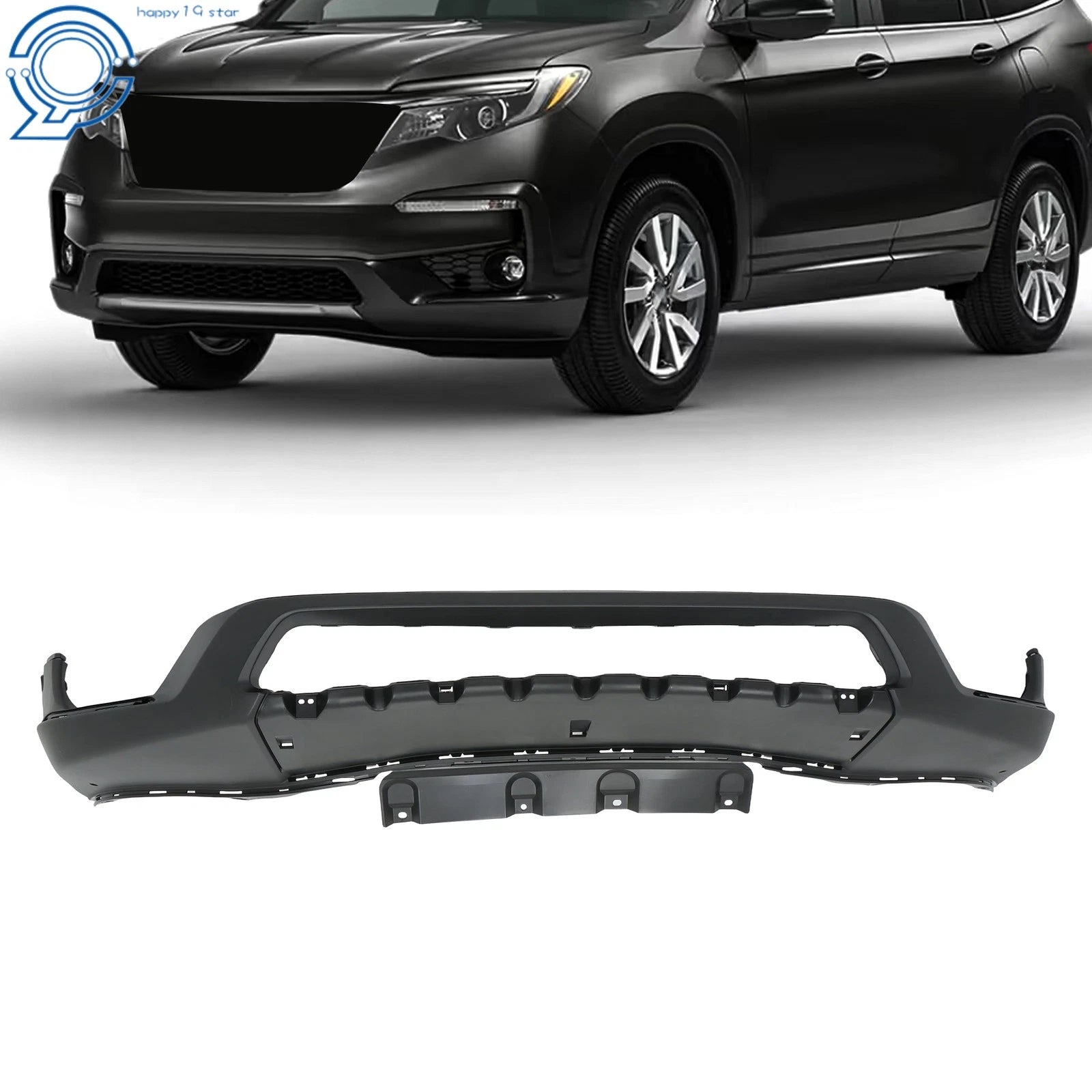 Front Lower Bumper Cover for Honda Pilot (2019–2022) Textured Black
