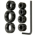 Set of 7 Drill Bit Locator Collars for Industrial Use (312mm Depth)