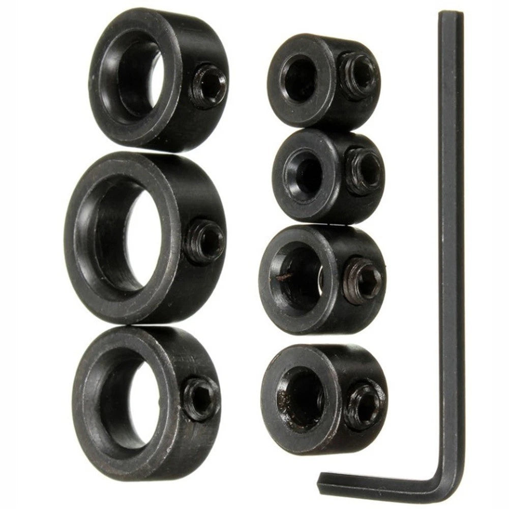 Set of 7 Drill Bit Locator Collars for Industrial Use (312mm Depth)
