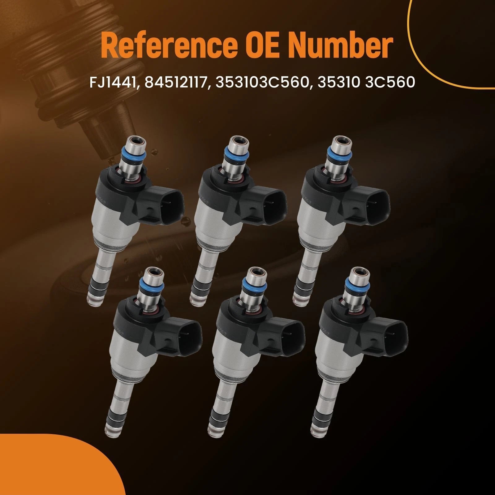 6X Fuel Injector for Kia Sorento 3.3L V6 (2014–2016) 35310-3C560 84512117