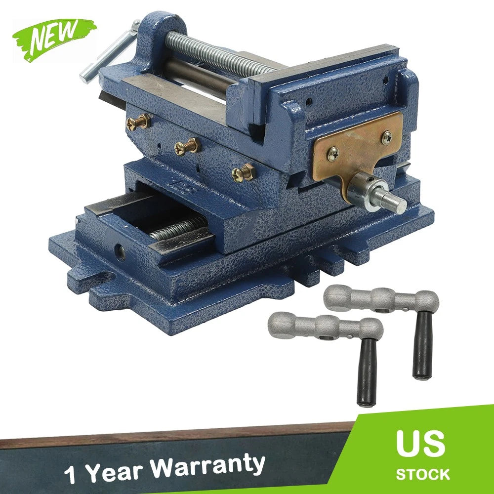 2 Way 5" Cross Slide Vise for Drill Press Milling Machine
