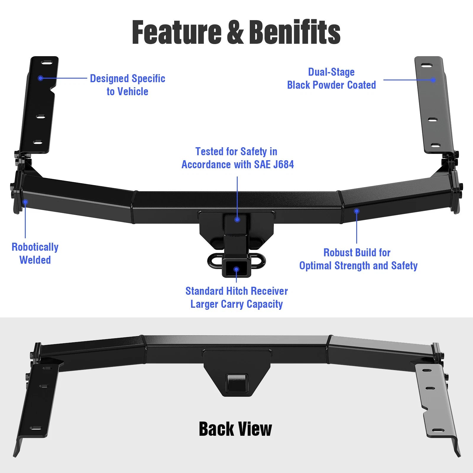 2 Inch Trailer Towing Hitch for Toyota Highlander (2020-2026)