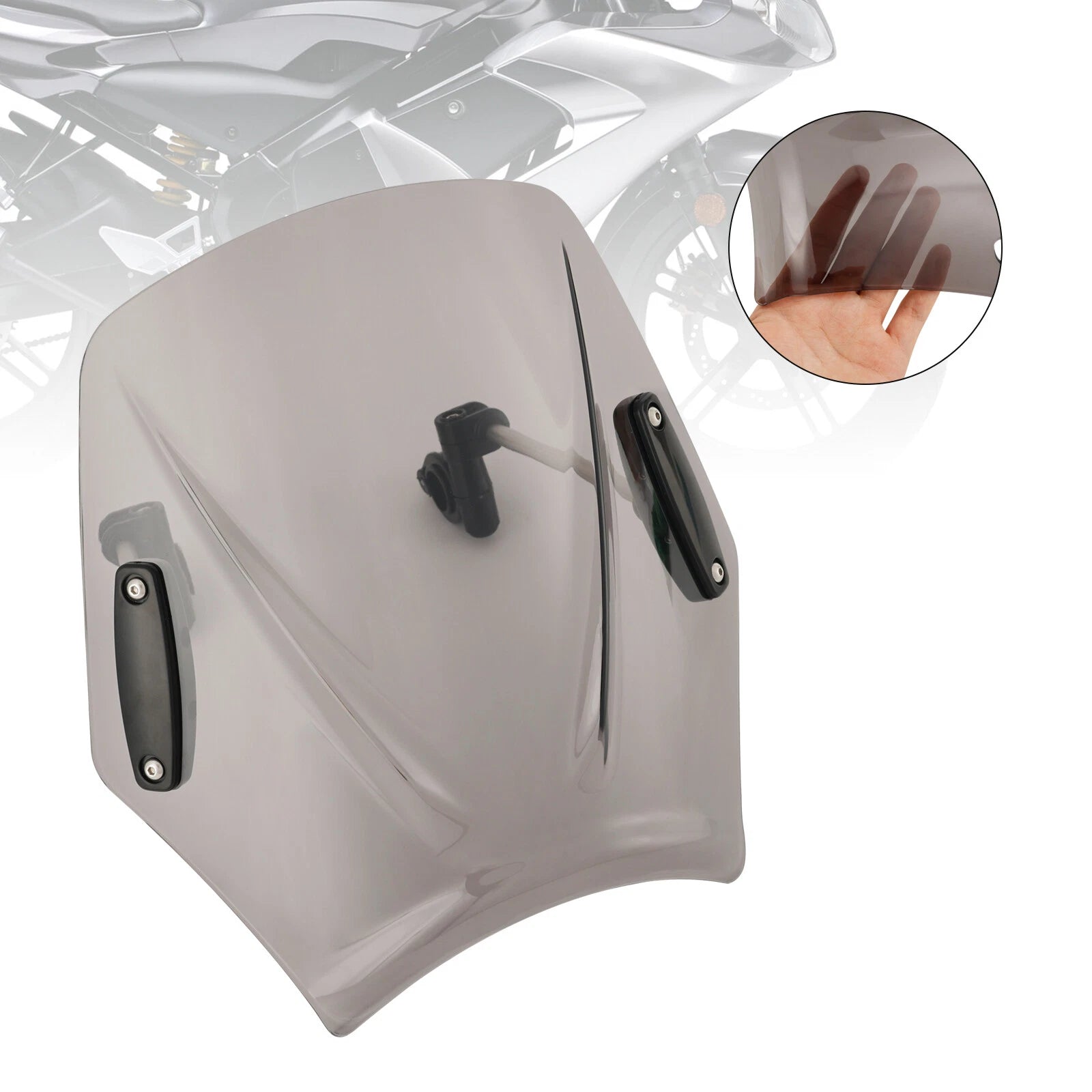Windshield for Motorcycle with 22mm / 7/8" Handlebar (Universal)