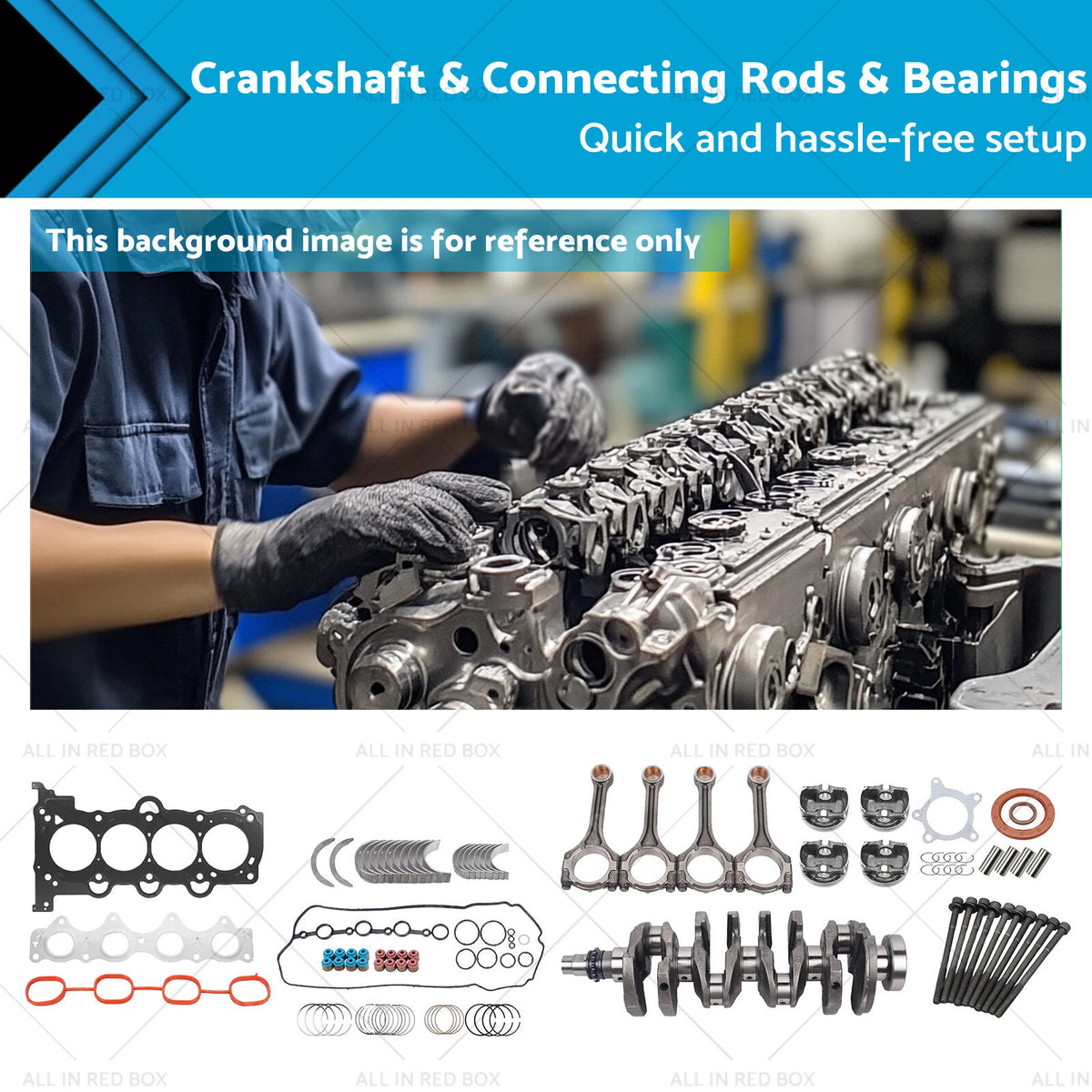 Crankshaft & Connecting Rods & Bearings for Hyundai Kia G4FJ (2016–2020)